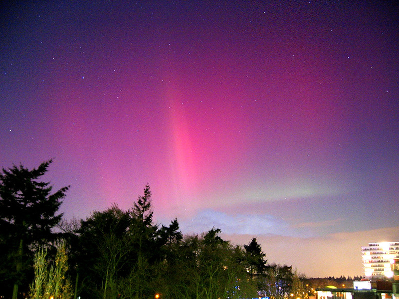 Noorderlicht vanuit Zeist op 21 januari 2022. Foto: Roy Keeris