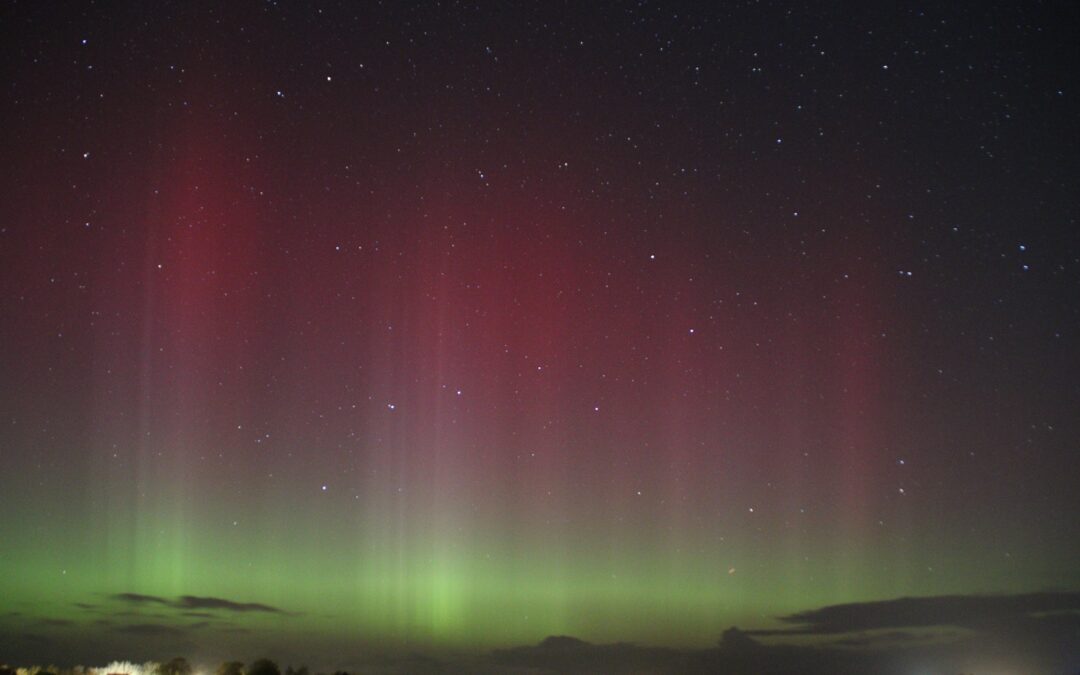 Noorderlicht boven Friesland op 5 november 2023. Fotograaf: Bauke van Dijk